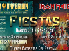 FIESTAS ROCK IMPERIUM de IRON MAIDEN en ZARAGOZA y BARCELONA con sorteo de ABONOS, ENTRADAS, Camisetas, etc