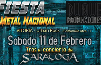 FIESTA METAL NACIONAL-DUQUE PRODUCCIONES en Vitoria, tras el concierto de SARATOGA el 11 de febrero.