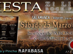 FIESTAS Z! LIVE ROCK FEST. La más inmediata, en Salamanca el sábado 25 de marzo. En Madrid el 8 de abril y Bilbao el 15 de abril.