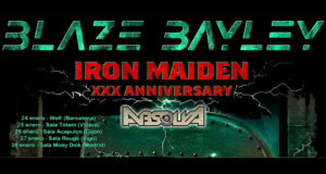 Recordamos las inminentes fechas de Blaze Bayley en España, donde celebrará los 30 años desde su paso por IRON MAIDEN, con "The X-Factor" y "Virtual XI"