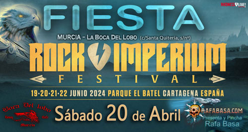 FIESTA RAFABASA de ROCK IMPERIUM en Murcia el sabado 20 de abril