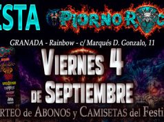 FIESTA PIORNO ROCK en GRANADA el VIERNES 4 de Septiembre, con ABONOS, CAMISETAS, etc