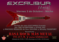 Cartel Fiesta Excalibur sorteo de la guitarra firmada