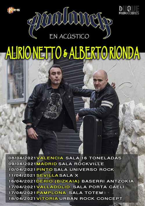 Fechas y detalles de la gira de Alberto Rionda con Alirio Netto de AVALANCH