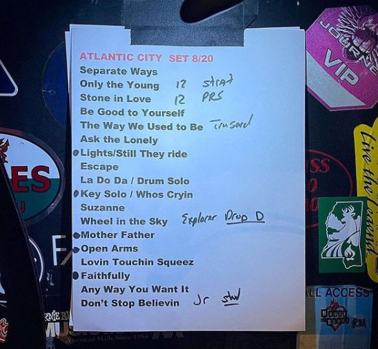 Set List JOURNEY
