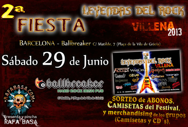 Fiesta Leyendas del Rock en Barcelona