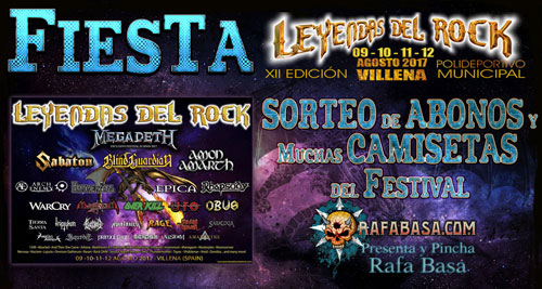 FIESTAS OFICIALES del festival LEYENDAS DEL ROCK