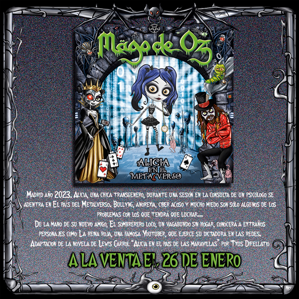 Mägo De Oz Es Mi Vida, Ya está disponible de forma oficial el nuevo disco  de Mägo De Oz Alicia en el metalverso