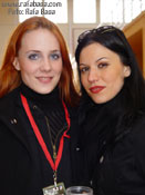 Simone de EPICA y Cristina de LACUNA COIL. Foto: Basa