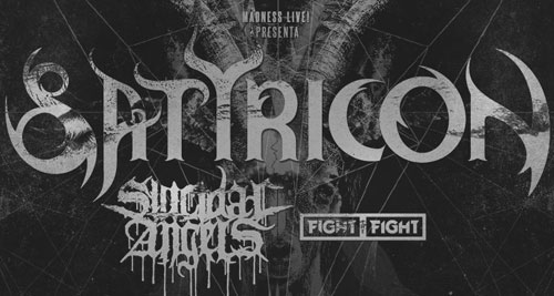 SATYRICON + SUICIDAL ANGELS + Fight The Fight Band en Madrid y Barcelona