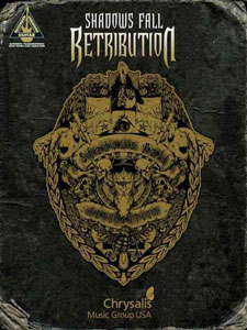libro con partituras del último álbum de SHADOWS FALL, Retribution